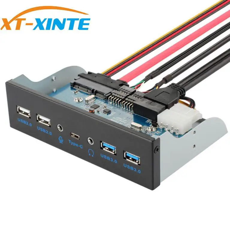 XT XINTE USB2.0 USB 3 0 TYPE C концентратор Spilitter USB3.0 Передняя панель 5 мм HD аудио Микрофон