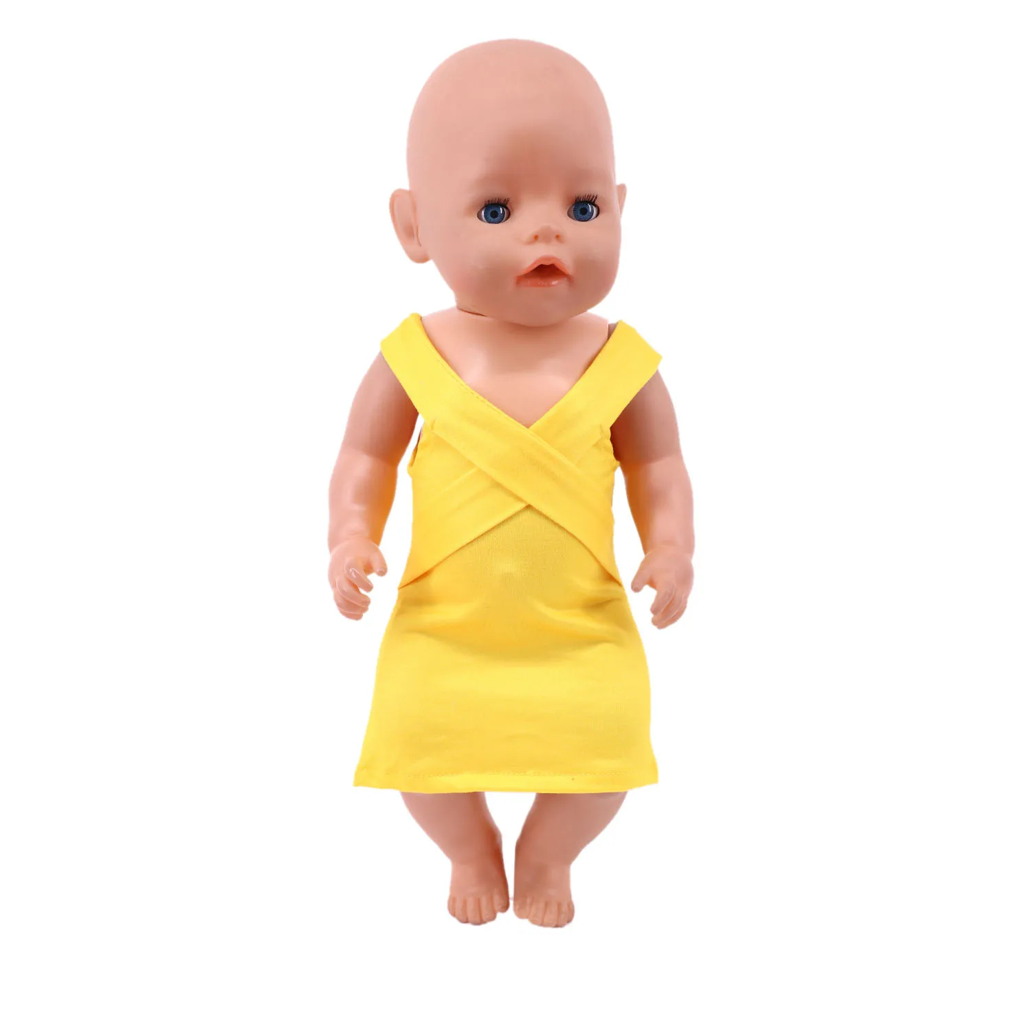 Rebirth Doll Handmade Yellow Dress Clothes Shoes Bag Suitable For 18 Inch And 43 Cm Newborn Russian Girl Toy | Игрушки и хобби