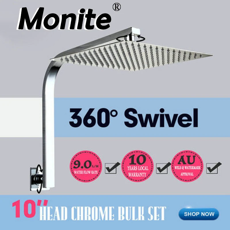Monite LED 6 8 10 12 16 inch Shower Head Bathroom Wall Mounted Square Light Rainfall Shower Head Mixer Chrome Finish Sprayer Tap
Monite LED 6 8 10 12 16 inch Shower Head Bathroom Wall Mounted Square Light Rainfall Shower Head Mixer Chrome Finish Sprayer Tap