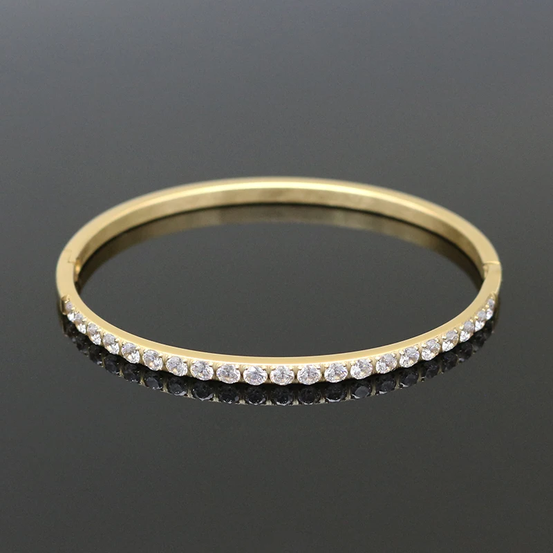 Hot Luxury Women Trendy Bangle Stainless Steel Crystal Bangles Bracelets For Women Wedding Gift Fashion Jewelry Wholesale
Hot Luxury Women Trendy Bangle Stainless Steel Crystal Bangles Bracelets For Women Wedding Gift Fashion Jewelry Wholesale