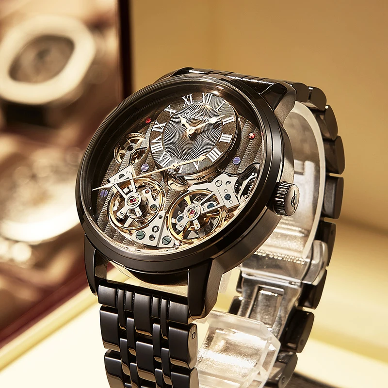 AILANG Double Tourbillon Watch Men's Mechanical Watch Automatic Brand Men's New Hollow Waterproof Men's Watch 2021 New relogio
AILANG Double Tourbillon Watch Men's Mechanical Watch Automatic Brand Men's New Hollow Waterproof Men's Watch 2021 New relogio