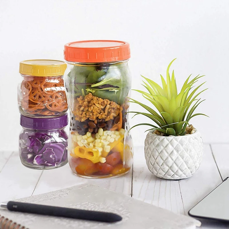 16 Pcs Colored Plastic Wide Mouth & Regular Mouth Mason Jar Lids with 8 Pack Silicone Rings,Anti-Slip Food Storage Caps
16 Pcs Colored Plastic Wide Mouth & Regular Mouth Mason Jar Lids with 8 Pack Silicone Rings,Anti-Slip Food Storage Caps