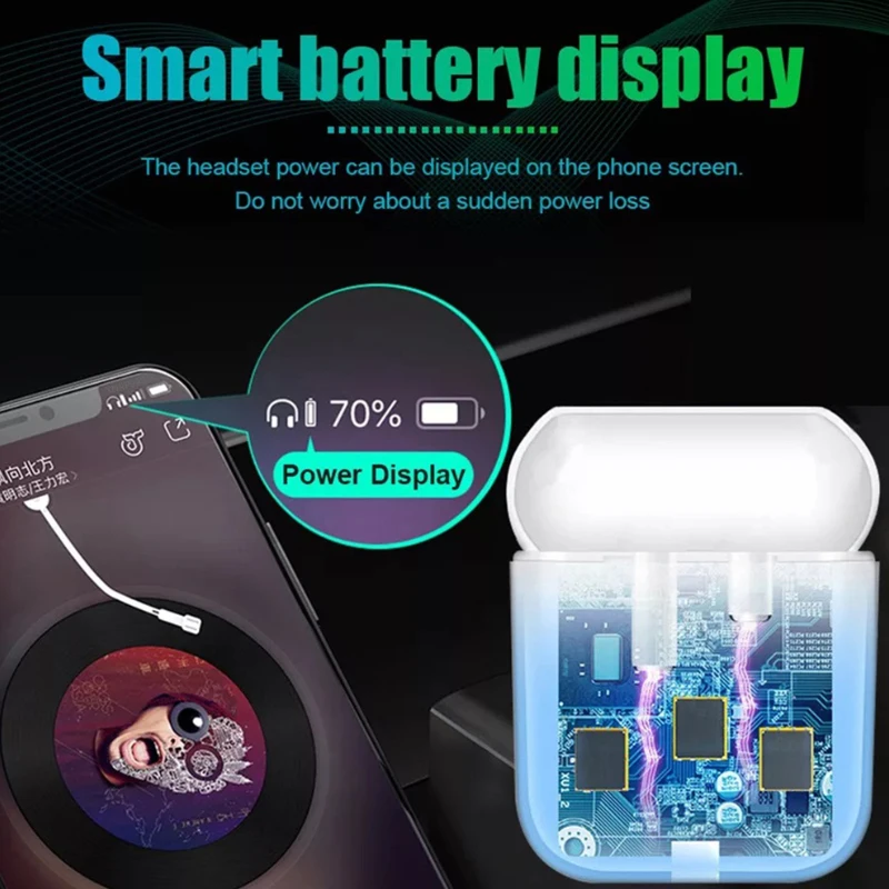 I12 TWS Bluetooth наушники 5 0 мини беспроводные спортивные с громкой связью беспроводная