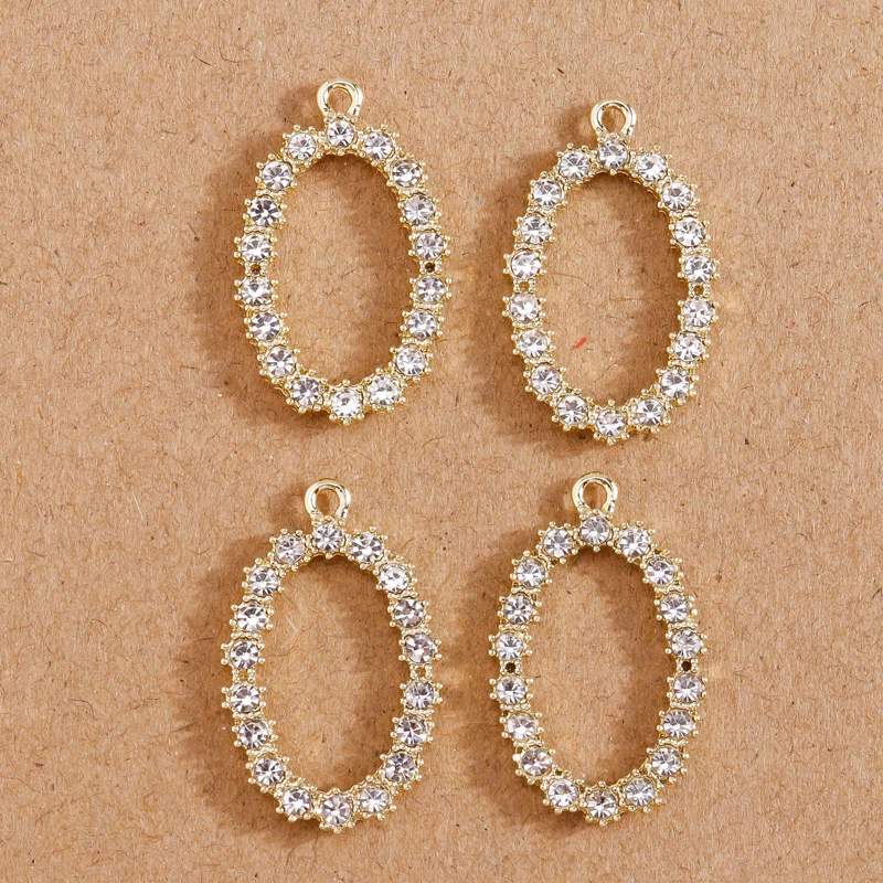4pcs 15*27mm Gold Color Crystal Hollow Oval Charms Pendant for Jewelry Making Necklaces Earrings DIY Handmade Craft Accessories
4pcs 15*27mm Gold Color Crystal Hollow Oval Charms Pendant for Jewelry Making Necklaces Earrings DIY Handmade Craft Accessories