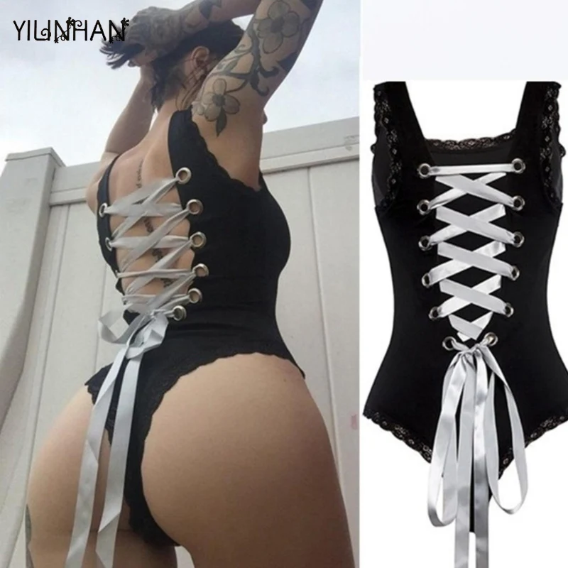 YILINHAN Women Sexy Lace Leopard Bodysuit Sleeveless Ladies Strap Back Lace Up Bandage Skinny Jumpsuit Female Rompers
YILINHAN Women Sexy Lace Leopard Bodysuit Sleeveless Ladies Strap Back Lace Up Bandage Skinny Jumpsuit Female Rompers