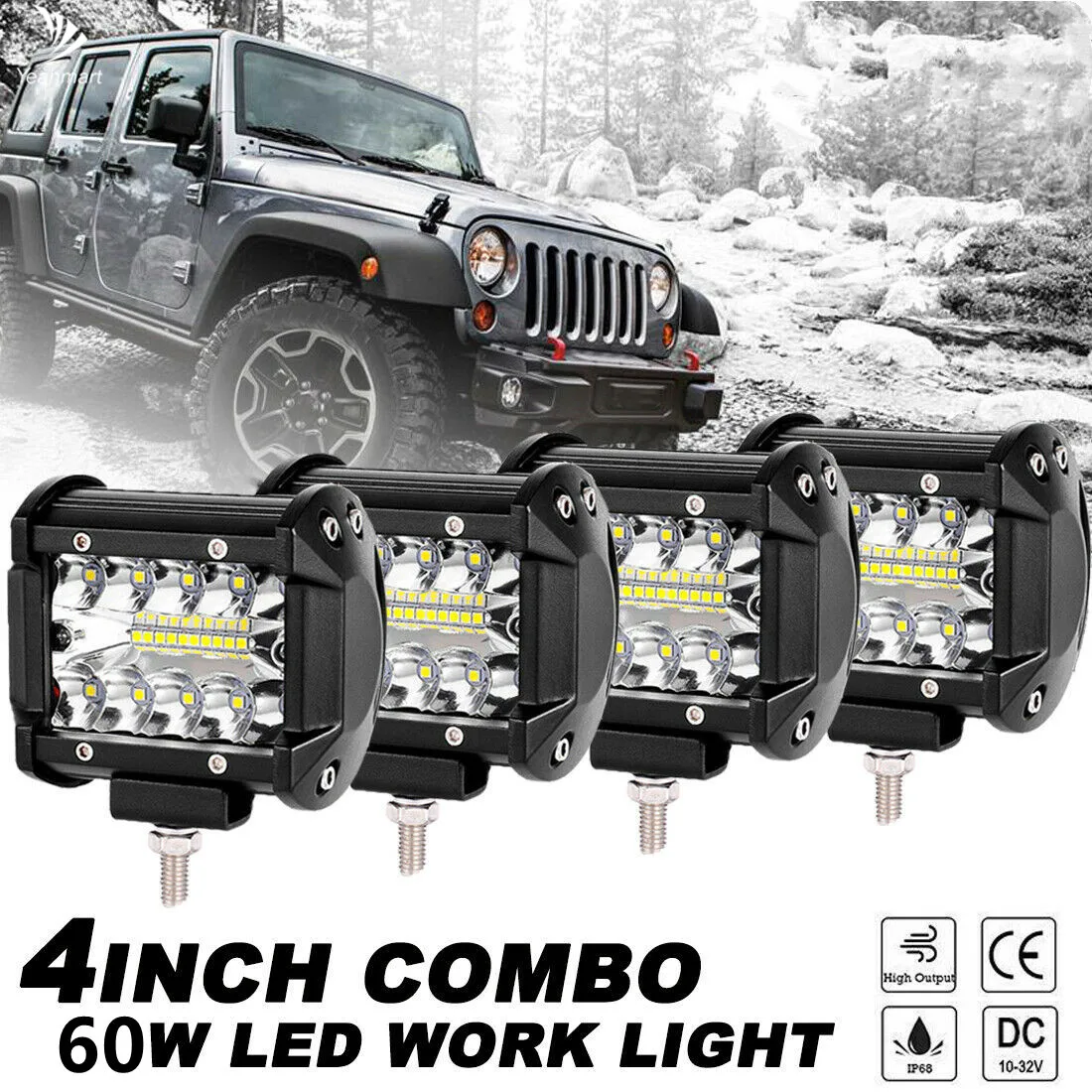 Yeahmart Offroad 2~10X 8D 4INCH 60W LED Work Light Bar Combo Tri-row 12V 24V CAR Light TRUCK SUV ATV 4X4 4WD PICKUP DRIVING
Yeahmart Offroad 2~10X 8D 4INCH 60W LED Work Light Bar Combo Tri-row 12V 24V CAR Light TRUCK SUV ATV 4X4 4WD PICKUP DRIVING