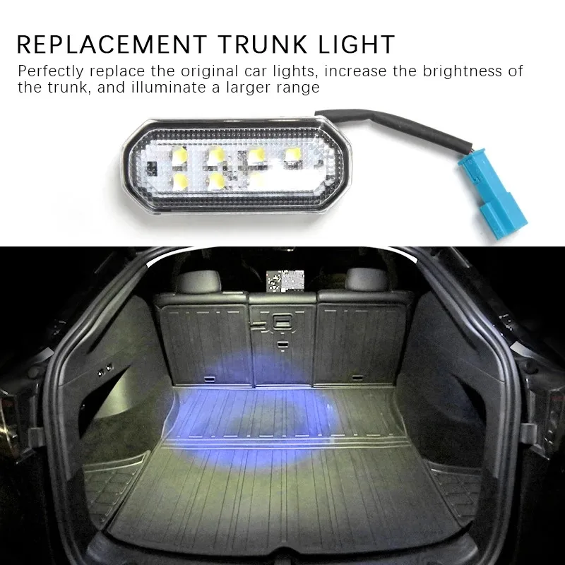 8LED Car Replacement Luggage Rear Trunk Tail Light White For Tesla Model Y 6000K 20W IP67 Waterproof White Rear Tailgate Lamp
8LED Car Replacement Luggage Rear Trunk Tail Light White For Tesla Model Y 6000K 20W IP67 Waterproof White Rear Tailgate Lamp