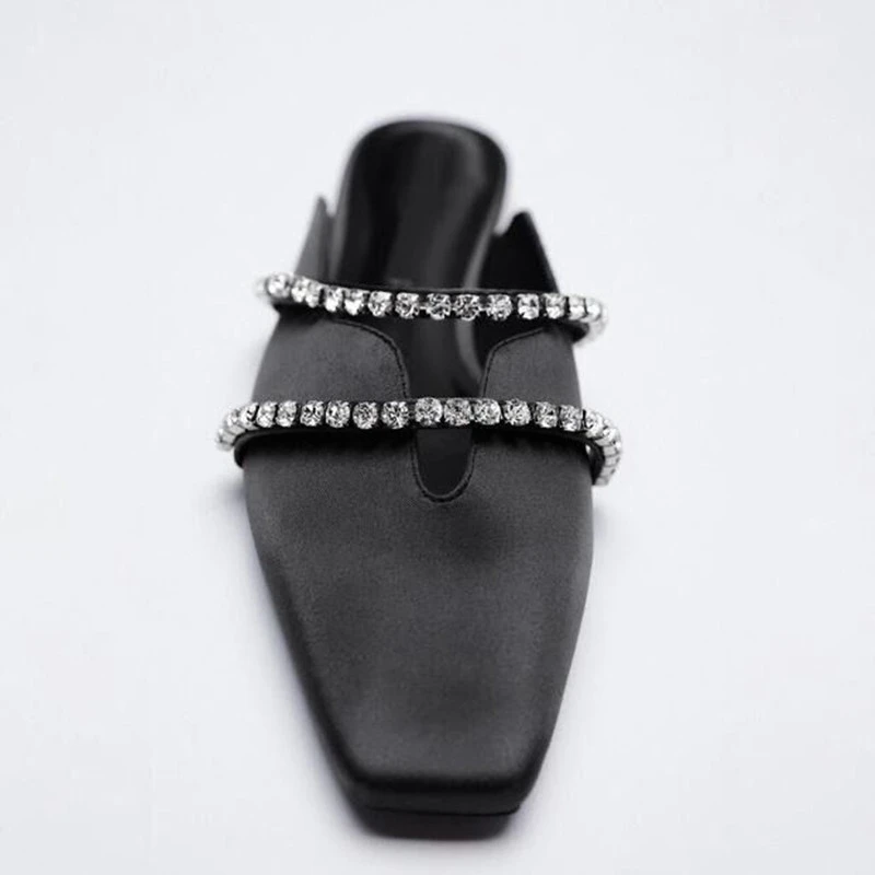 Female Shoes Ladies' Slippers Mules For Women 2021 Shallow Cover Toe Beige Heeled Sandals New Flat Square Black Slides Basic Sil 
Female Shoes Ladies' Slippers Mules For Women 2021 Shallow Cover Toe Beige Heeled Sandals New Flat Square Black Slides Basic Sil