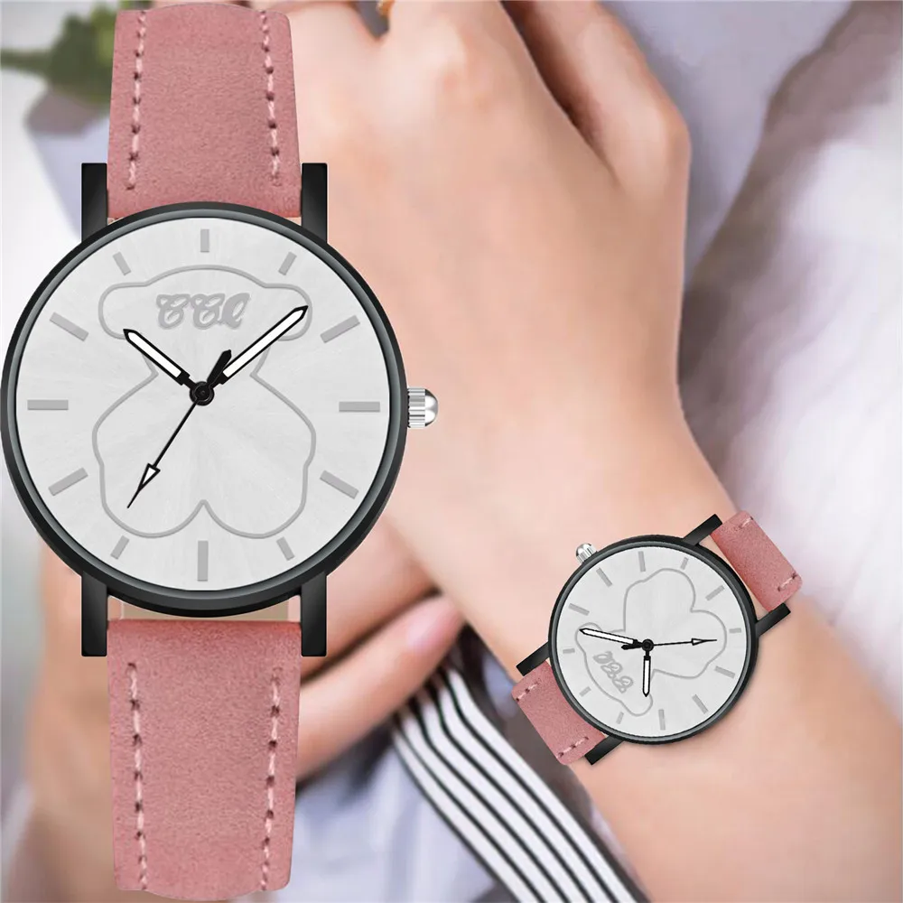 New Montre Femme Wrist Watch Green Soft Leather Strap Bear Dial Ladies Quartz Watch For Women Relogio Feminino Women Wristwatch
New Montre Femme Wrist Watch Green Soft Leather Strap Bear Dial Ladies Quartz Watch For Women Relogio Feminino Women Wristwatch