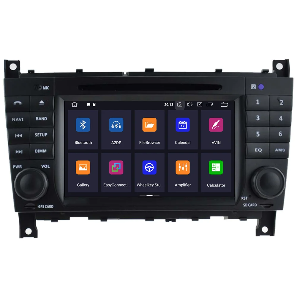 7 дюймов Android 10 0 PX6 dvd плеер лента видео радио автомобиль GPS для Mercedes Benz W203 W208 W209 W210