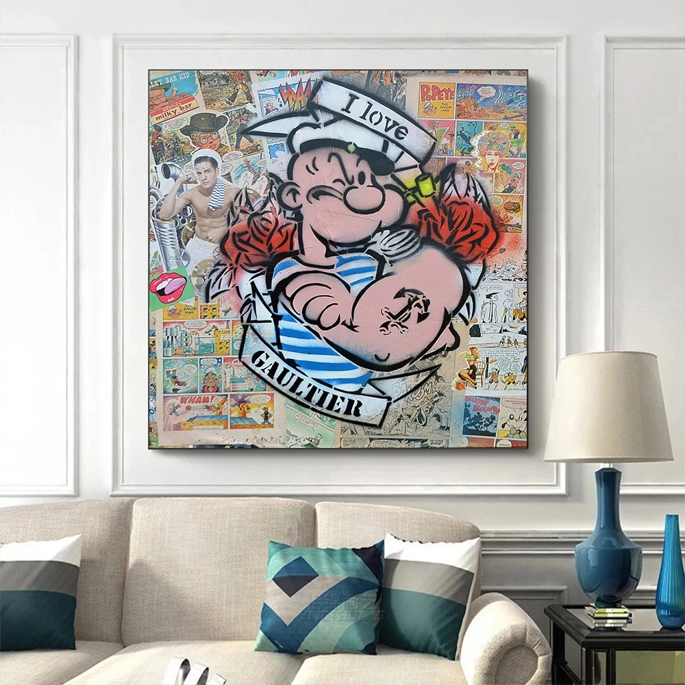 Graffiti Wall Art Popeye Canvas Posters And Prints Colourful Street Art Paintings For Living Room Cuadro Home Decor No Frame
Graffiti Wall Art Popeye Canvas Posters And Prints Colourful Street Art Paintings For Living Room Cuadro Home Decor No Frame