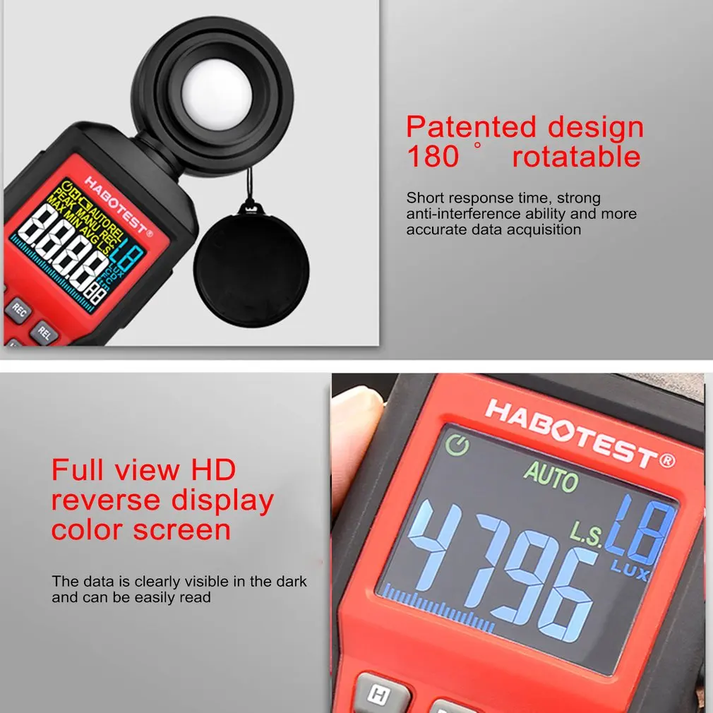 2021 Light Meter Handheld LED Lux Meter Data Hold Precision Illuminometer Photometer HABOTEST HT620L Professional Light Meter
2021 Light Meter Handheld LED Lux Meter Data Hold Precision Illuminometer Photometer HABOTEST HT620L Professional Light Meter