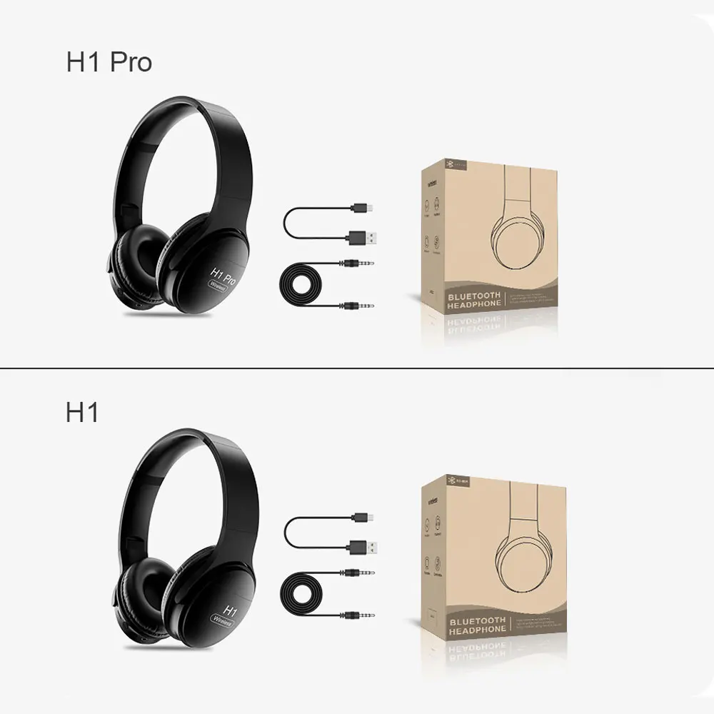 H1 Pro Bluetooth Headphones HIFI Stereo Wireless Earphone Gaming Headsets Over-ear Noise Canceling with Mic Support TF Card
H1 Pro Bluetooth Headphones HIFI Stereo Wireless Earphone Gaming Headsets Over-ear Noise Canceling with Mic Support TF Card