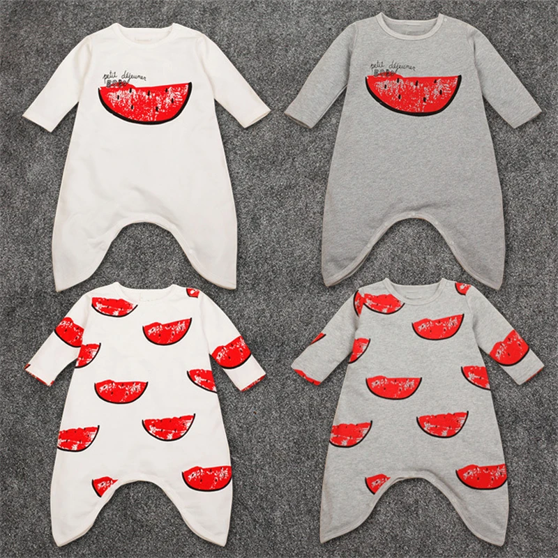 Newborn spring Kids Baby Girls Boys Watermelon Printed Fold Lovely Romper Jumpsuit Long Sleeve Cotton Clothes
Newborn spring Kids Baby Girls Boys Watermelon Printed Fold Lovely Romper Jumpsuit Long Sleeve Cotton Clothes