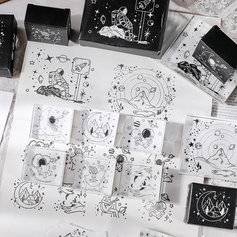 1 Piece Cartoon Stars Night Sky Transparent Acrylic Astronaut Stamps for Scrapbooking Crafts DIY Decoration Journaling Supplies
1 Piece Cartoon Stars Night Sky Transparent Acrylic Astronaut Stamps for Scrapbooking Crafts DIY Decoration Journaling Supplies