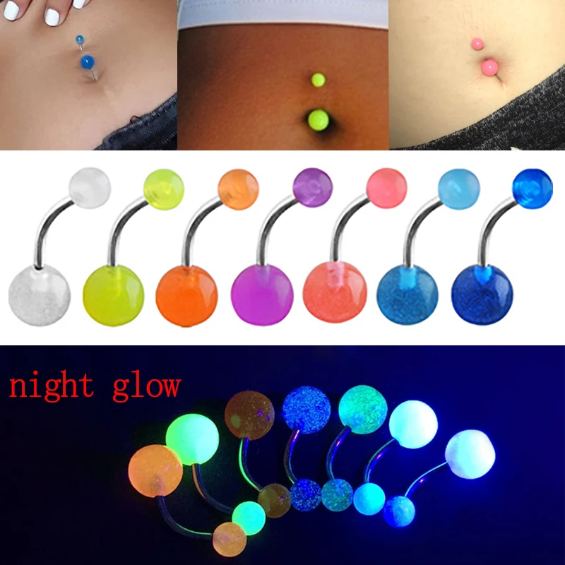 10PCS Night Glow Navel Piercing Colorful Acrylic Ball Belly Button Rings Bar Sexy Navel Stud Unisex Body Jewelry for Women 14G
10PCS Night Glow Navel Piercing Colorful Acrylic Ball Belly Button Rings Bar Sexy Navel Stud Unisex Body Jewelry for Women 14G