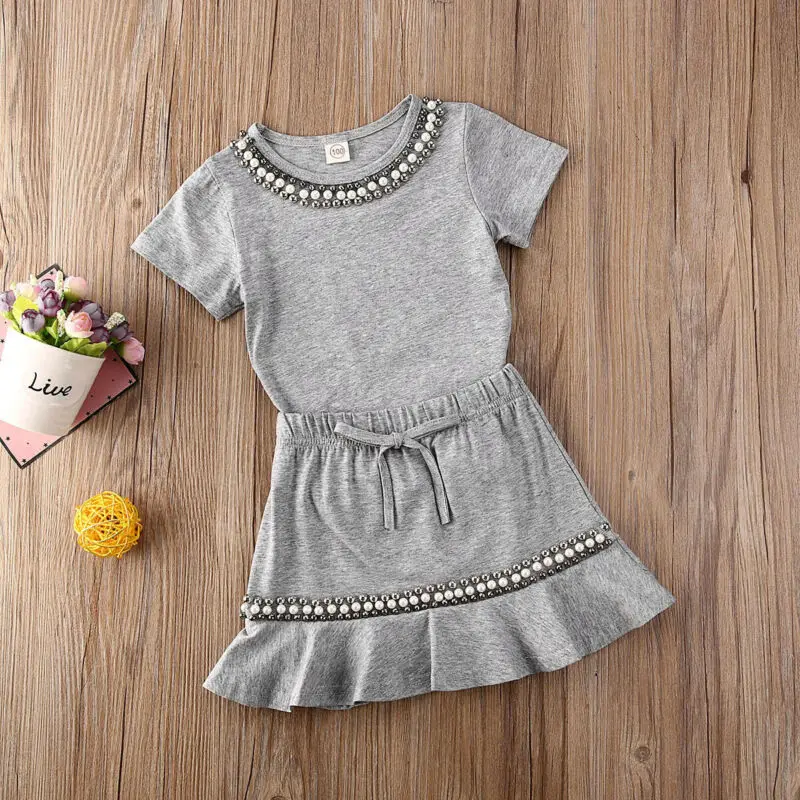 2PCS Toddler Baby Girl Kid Clothes T-shirt Tops+Short Skirt Outfit Set 1-5Y
2PCS Toddler Baby Girl Kid Clothes T-shirt Tops+Short Skirt Outfit Set 1-5Y