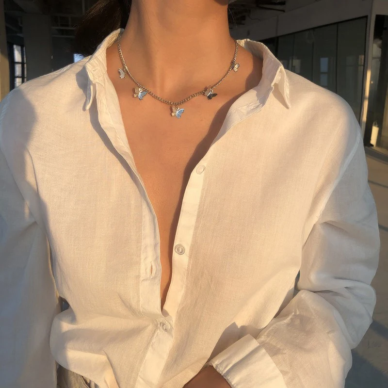 Korean Vintage Multilayer Pendant Butterfly Necklace for Women Butterflies Charm Choker Necklaces Boho Fashion Jewelry Gift
Korean Vintage Multilayer Pendant Butterfly Necklace for Women Butterflies Charm Choker Necklaces Boho Fashion Jewelry Gift