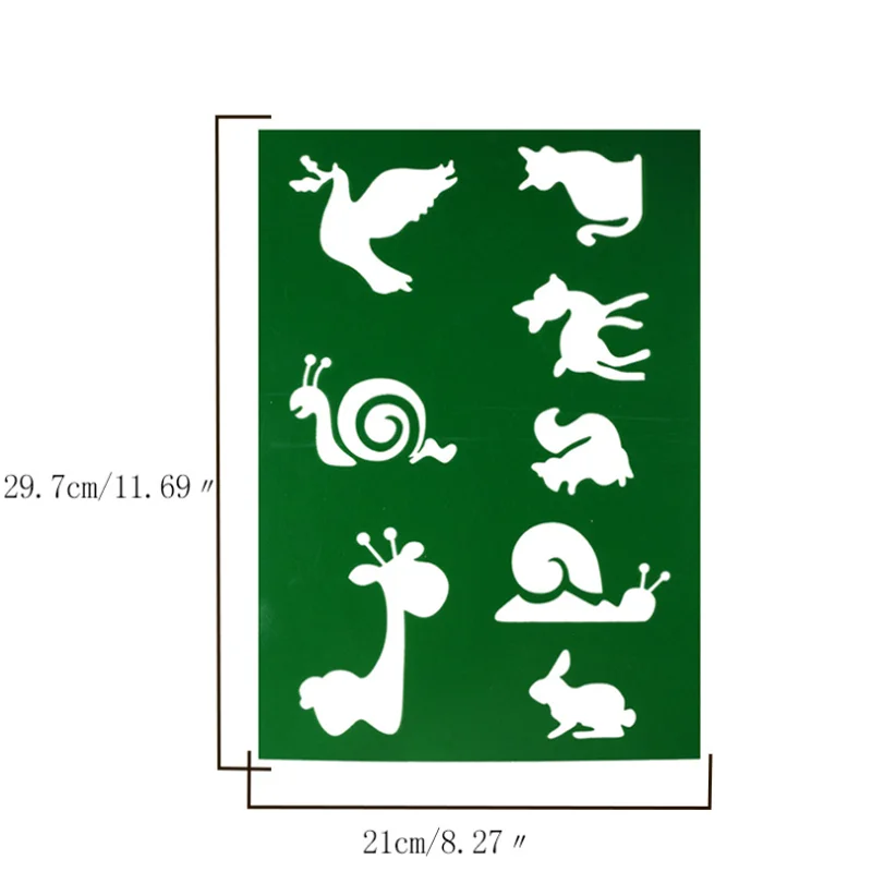 Snail Deer Animal Stencils Handmade DIY Stencils Painting Template Doodle Hollow Painting Ruler Cartoon Template
Snail Deer Animal Stencils Handmade DIY Stencils Painting Template Doodle Hollow Painting Ruler Cartoon Template