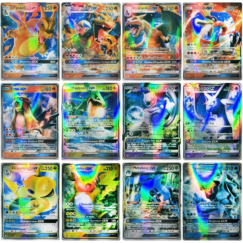 

300Pcs No Repeat Pokemon French Card Shining TAKARA TOMY Cards Game TAG TEAM VMAX MEGA EX GX Battle Carte Trading Children Toy