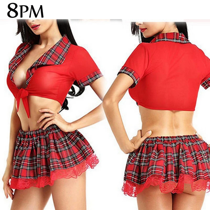 Women Sexy Cosplay Lingerie Suit Summer Role Play Ladies Erotic Sheer School Girl Costume Tie Top Red Plaid Pleated Skirtouc438
Women Sexy Cosplay Lingerie Suit Summer Role Play Ladies Erotic Sheer School Girl Costume Tie Top Red Plaid Pleated Skirtouc438
