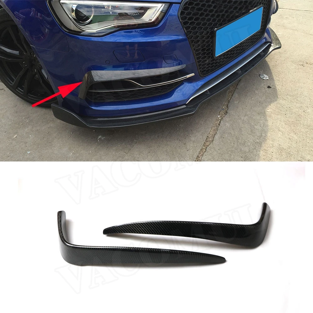 Carbon Fiber Front Fog Light Eyelids Splitters Cover Frame Fin Trims for Audi A3 S3 2013-2019 not Hatchback or Sportback FRP
Carbon Fiber Front Fog Light Eyelids Splitters Cover Frame Fin Trims for Audi A3 S3 2013-2019 not Hatchback or Sportback FRP