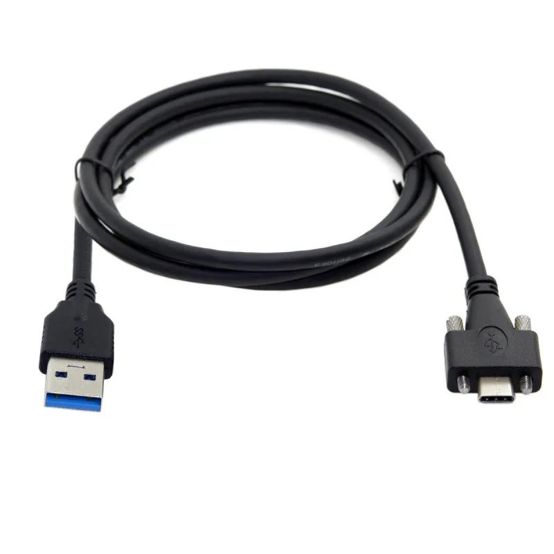 USB 3.1 Type-C male port to USB3.0 male data cable 1.2m with double screw fixed lock panel
USB 3.1 Type-C male port to USB3.0 male data cable 1.2m with double screw fixed lock panel