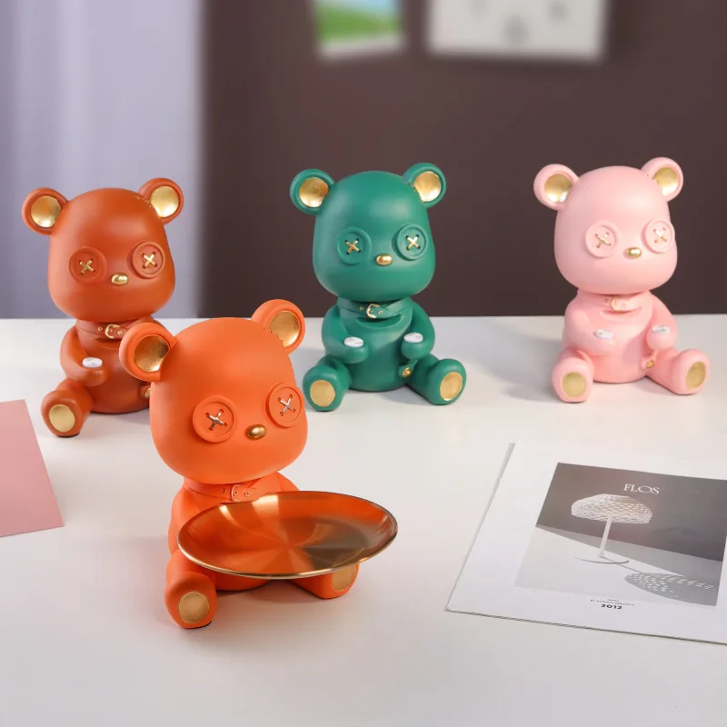 Nordic button bear ornaments,Resin modern art,Creative home living room entrance key fruit tray storage Cute bear best gift
Nordic button bear ornaments,Resin modern art,Creative home living room entrance key fruit tray storage Cute bear best gift