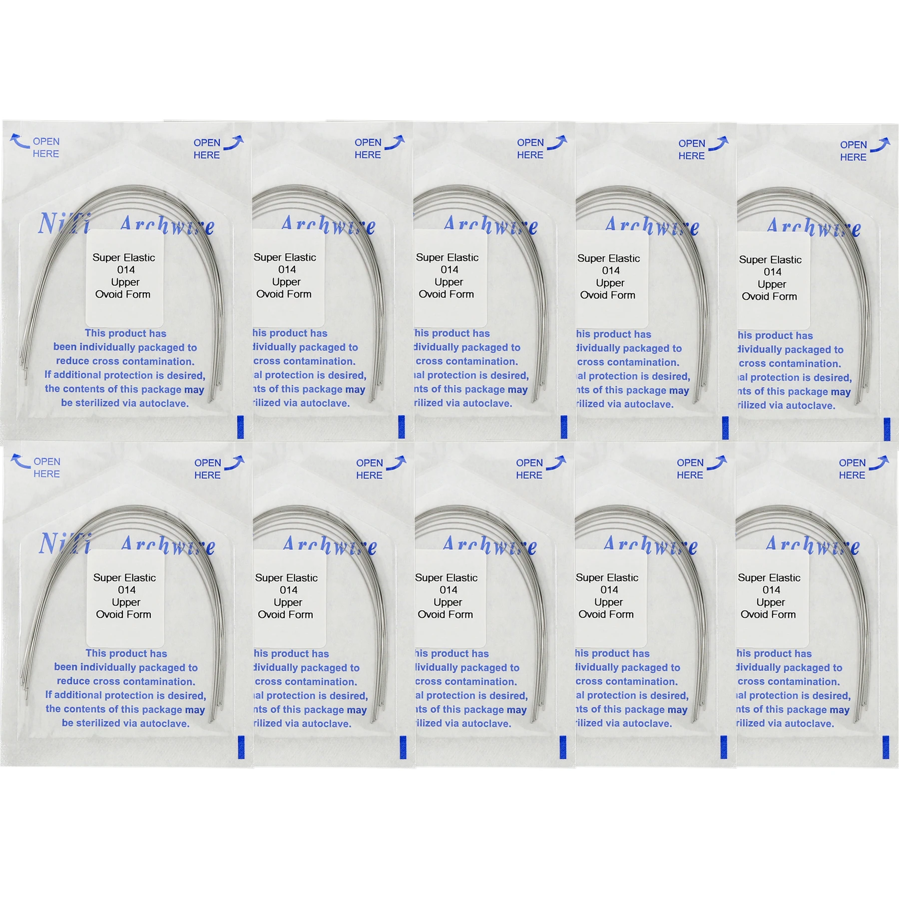 Dental Orthodontic Super Elastic Niti Arch Wire Round Wire Ovoid Form 014 Upper 100 pcs
Dental Orthodontic Super Elastic Niti Arch Wire Round Wire Ovoid Form 014 Upper 100 pcs