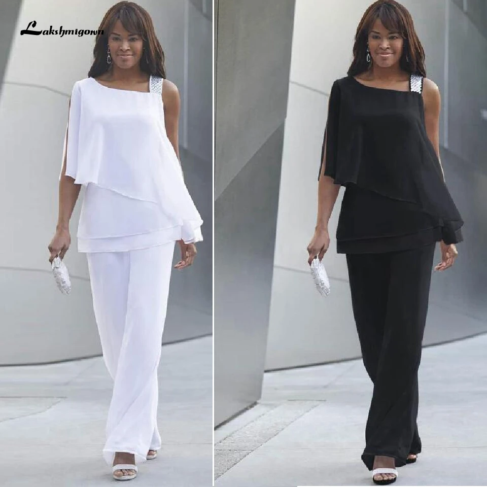 Mother of the Bride Dresses White for Weddings 2 Pieces Pant Suits One Shoulder Simple Women Africa Farsali Vestido De Madrinha
Mother of the Bride Dresses White for Weddings 2 Pieces Pant Suits One Shoulder Simple Women Africa Farsali Vestido De Madrinha