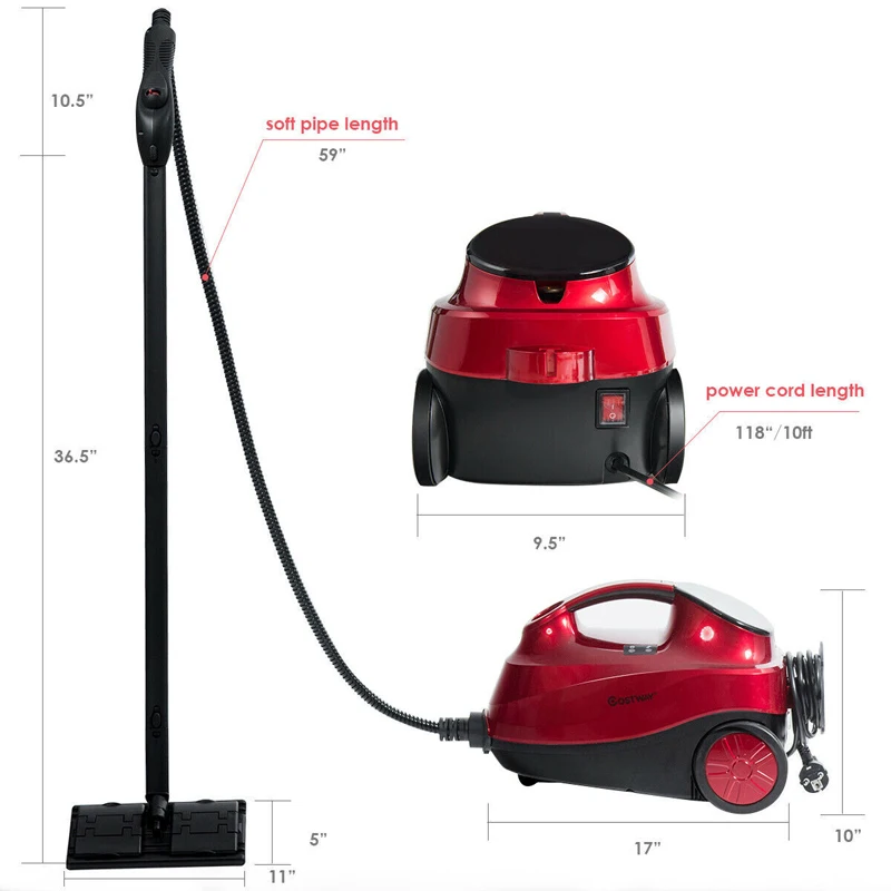 2000W Heavy Duty Steam Cleaner Mop Multi-purpose Deep Cleaning And Disinfection Large 1.5L Tank Automatically Power off
2000W Heavy Duty Steam Cleaner Mop Multi-purpose Deep Cleaning And Disinfection Large 1.5L Tank Automatically Power off