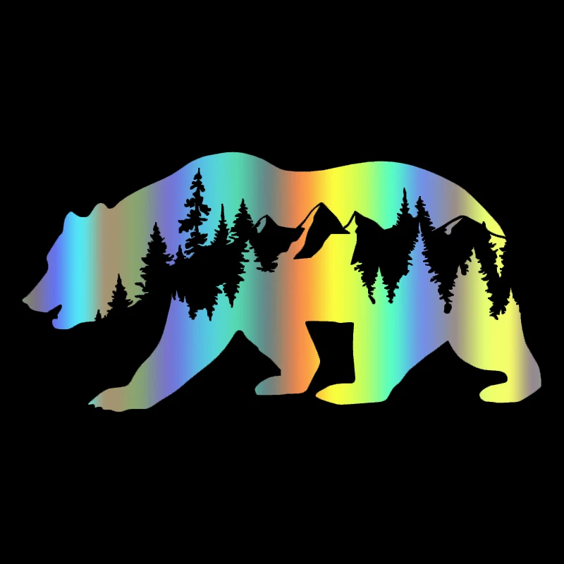 

S52166# Various Sizes/Colors Car Stickers Vinyl Decal Bear Mountains Motorcycle Decorative Accessories Creative Laptop Helmet