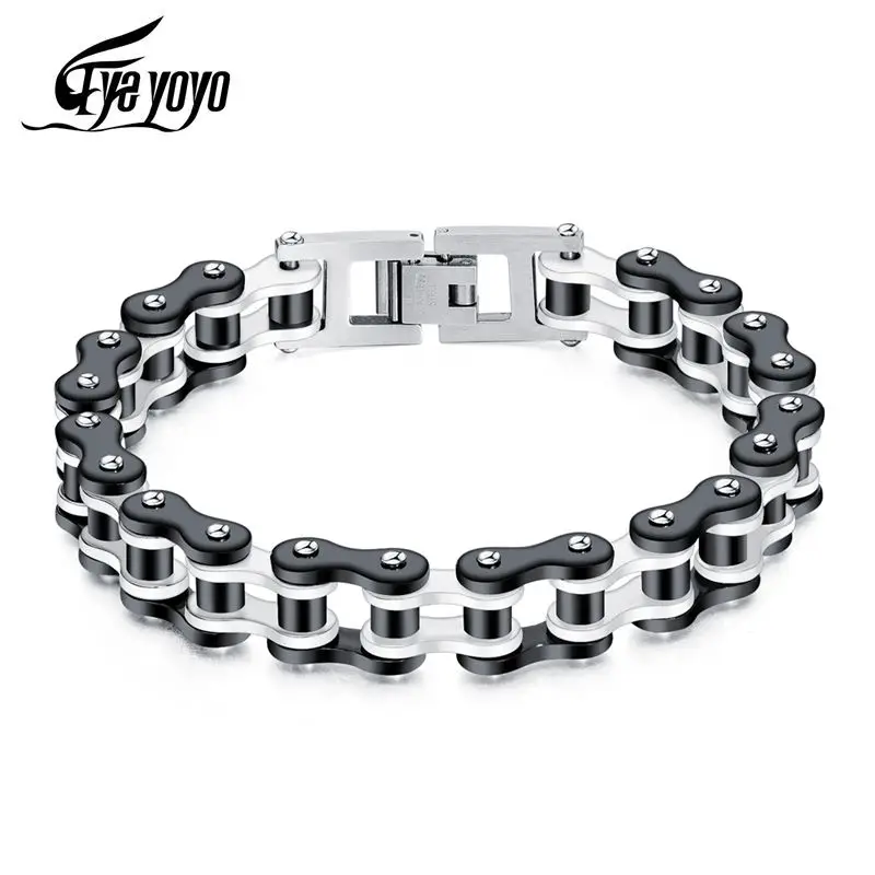 EyeYoYo Bicycle Titanium Steel Personality Single Layer Sports Motorcycle Chain Trendy Men's Bracelet Accessories Various Colors
EyeYoYo Bicycle Titanium Steel Personality Single Layer Sports Motorcycle Chain Trendy Men's Bracelet Accessories Various Colors