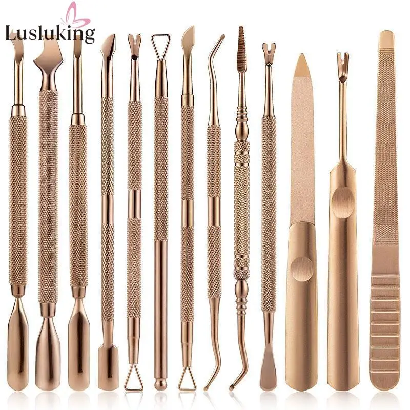 13 Style Nail Art Cuticle Pusher Cleaning Dead Skin Cut UV Gel Polish Remover Stainless Steel Manicure Pedicure Care Tool Bronze
13 Style Nail Art Cuticle Pusher Cleaning Dead Skin Cut UV Gel Polish Remover Stainless Steel Manicure Pedicure Care Tool Bronze