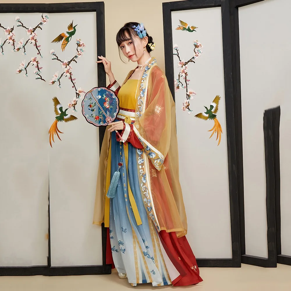 Chinese Traditional Embroidery Hanfu Women Stage Fairy Performance Costume Elegant Princess National Dance Wear Oriental Dress
Chinese Traditional Embroidery Hanfu Women Stage Fairy Performance Costume Elegant Princess National Dance Wear Oriental Dress