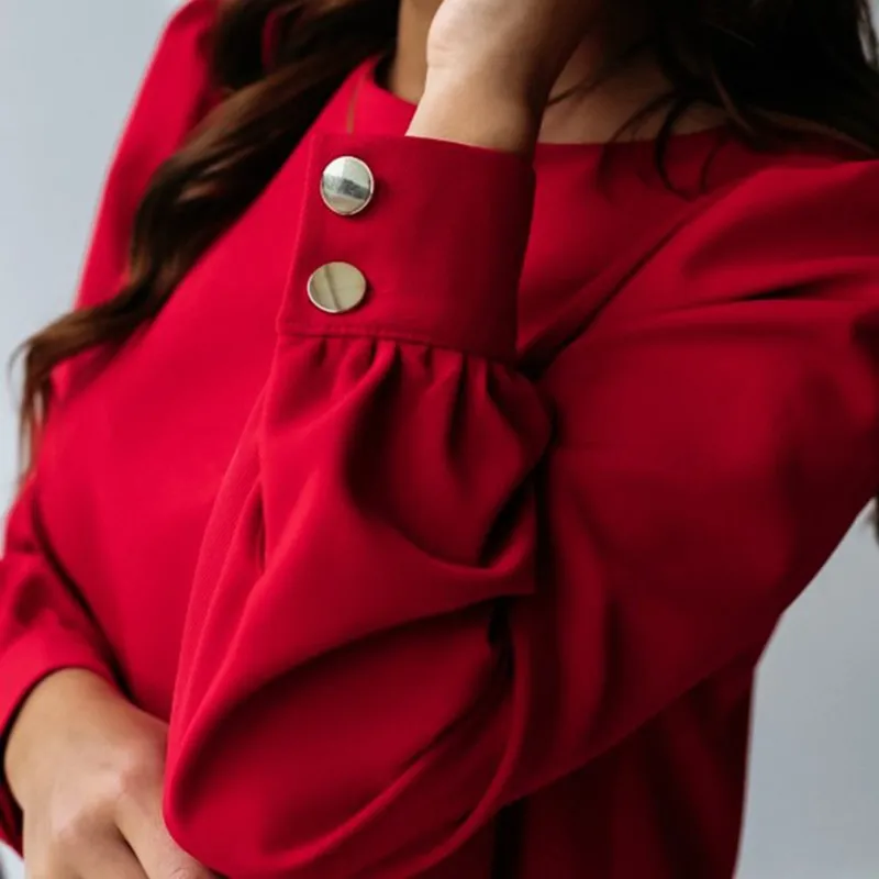 Spring Autumn Women Elegant Solid Color A-Line Dress Long Sleeve Single-breasted Dress O-neck Metal Buttons Party Dress
Spring Autumn Women Elegant Solid Color A-Line Dress Long Sleeve Single-breasted Dress O-neck Metal Buttons Party Dress