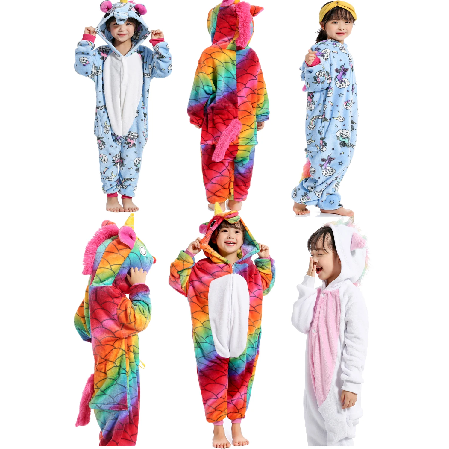 

Kids Unicorn Onesie Pajamas Animal Cartoon Cosplays Blanket Sleepers Baby Kigurumi Costume Winter Boys Girls Jumspuit Onesieshow