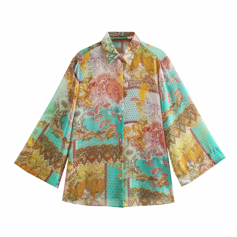 Vogue Casual Women Stand-up Collar Blouse Tide Summer Fashion Ladies Chinese Style Shirt Female Printed Shirt Top
Vogue Casual Women Stand-up Collar Blouse Tide Summer Fashion Ladies Chinese Style Shirt Female Printed Shirt Top