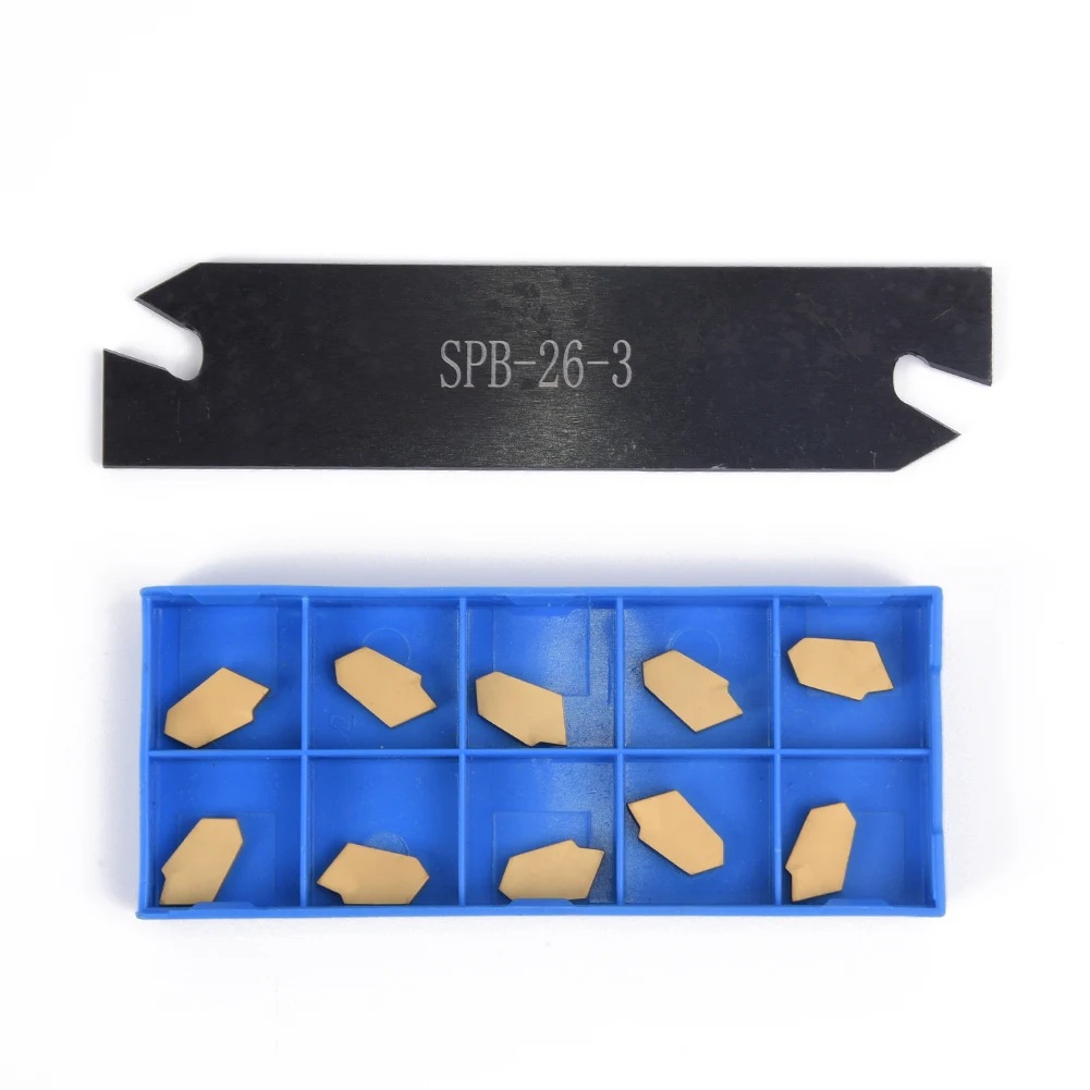 SPB26-3 Parting Grooving Cut-Off Blade Tool Holder 110*26mm 10pcs GTN-3 SP300 Cut-Off Carbide Grooving Inserts Turning Tools
SPB26-3 Parting Grooving Cut-Off Blade Tool Holder 110*26mm 10pcs GTN-3 SP300 Cut-Off Carbide Grooving Inserts Turning Tools