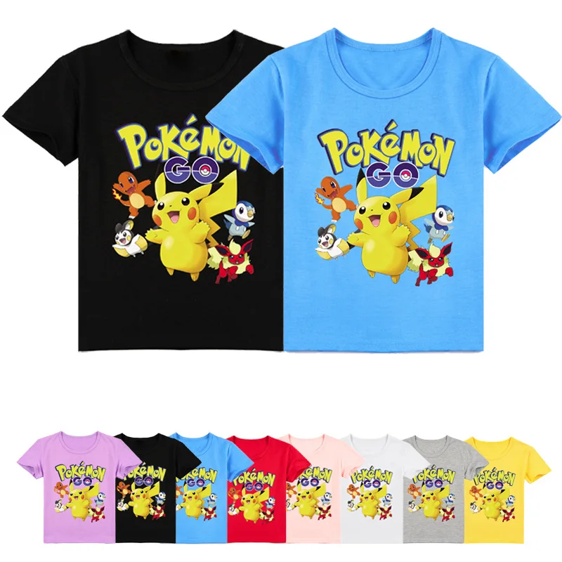 Pokemon Cotton Children Clothes Pikachu Anime T-shirt Summer Casual Short Sleeve Shirt Cartoons Kids Tops Fashion Soft Boys Top
Pokemon Cotton Children Clothes Pikachu Anime T-shirt Summer Casual Short Sleeve Shirt Cartoons Kids Tops Fashion Soft Boys Top