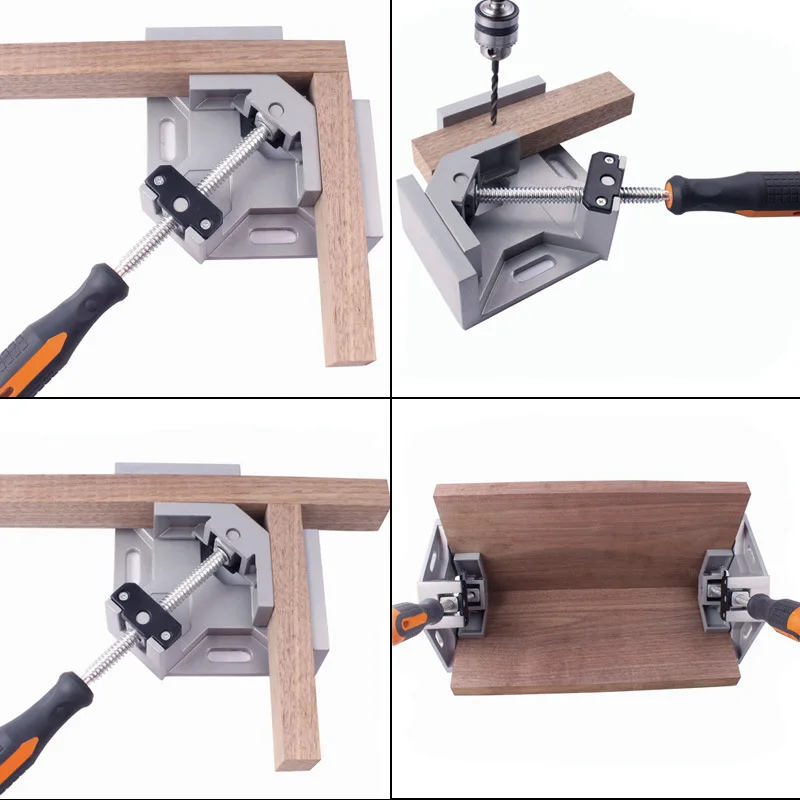 Adjustable Woodworking Frame Clip Tools Carpenter Clip Angle Clamp Right Angle Aluminum Alloy Single Handle Tool 90 Degree Clamp
Adjustable Woodworking Frame Clip Tools Carpenter Clip Angle Clamp Right Angle Aluminum Alloy Single Handle Tool 90 Degree Clamp