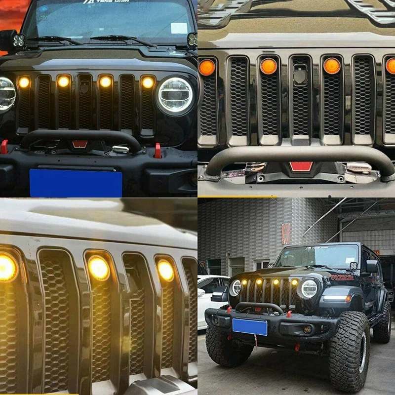 4PCS Front Grill Amber Grille Lights Yellow Lights Lamp for Jeep Wrangler JK 2007-2017
4PCS Front Grill Amber Grille Lights Yellow Lights Lamp for Jeep Wrangler JK 2007-2017