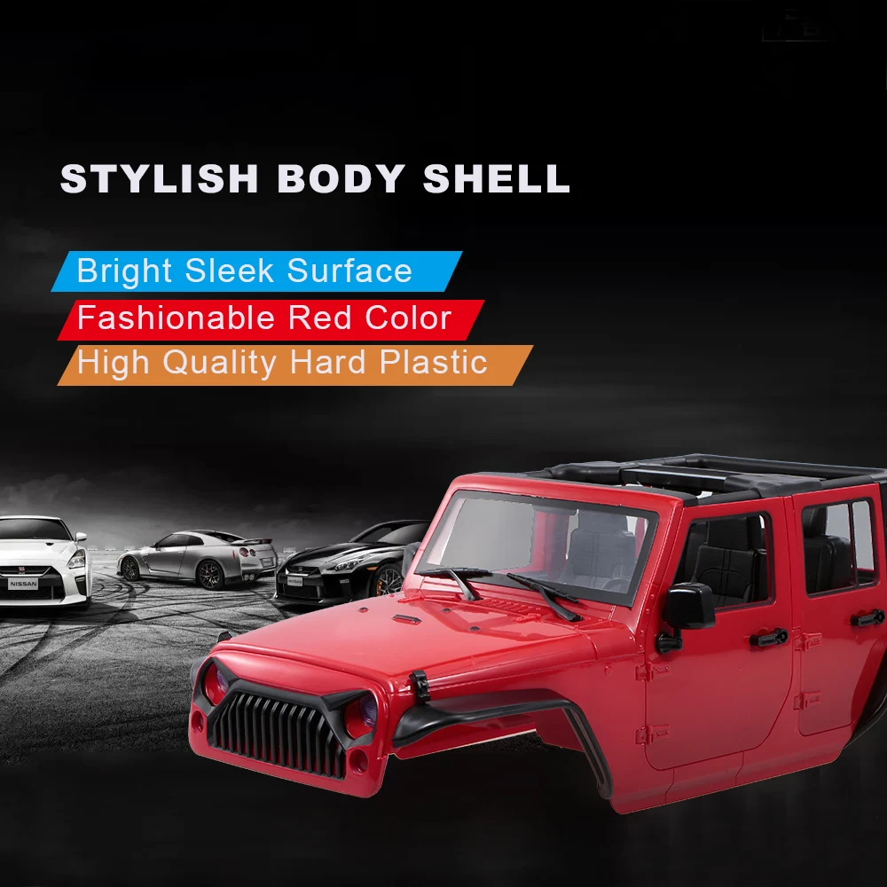 High Quality RC Parts Hard Plastic Car Body Shell for 313mm Wheelbase 1/10 Axial SCX10 SCX10 II Chassis RC Truck Car DIY
High Quality RC Parts Hard Plastic Car Body Shell for 313mm Wheelbase 1/10 Axial SCX10 SCX10 II Chassis RC Truck Car DIY