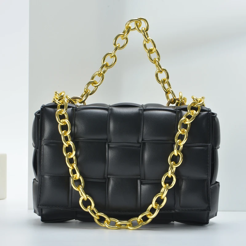 Black Woven Crossbody Bag Female Luxury Leather Weave Totes Bag Metal Chain Shoulder Handbags Small Flap Women's Messenger Bags
Black Woven Crossbody Bag Female Luxury Leather Weave Totes Bag Metal Chain Shoulder Handbags Small Flap Women's Messenger Bags