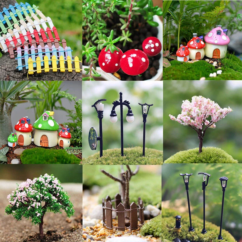 Miniature Fairy Garden Ornament Mini Mushroom Tree House Steps Bridge Figurines DIY Craft Flower decoration
Miniature Fairy Garden Ornament Mini Mushroom Tree House Steps Bridge Figurines DIY Craft Flower decoration