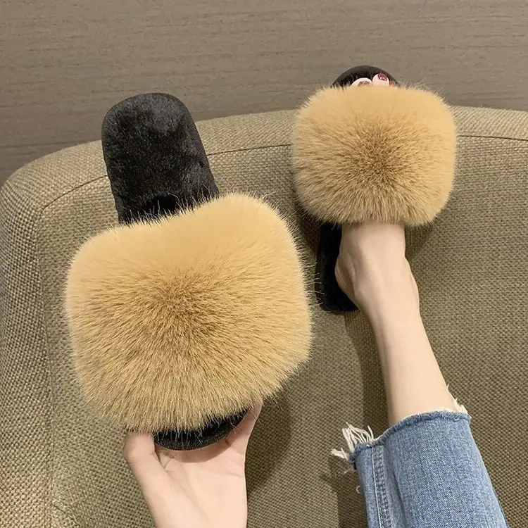 Women Flat Slippers Plush Fluffy Faux Fur Indoor Home Slides Autumn Winter New Fashion Shoes For Females Warm Open Toe Footwear
Women Flat Slippers Plush Fluffy Faux Fur Indoor Home Slides Autumn Winter New Fashion Shoes For Females Warm Open Toe Footwear