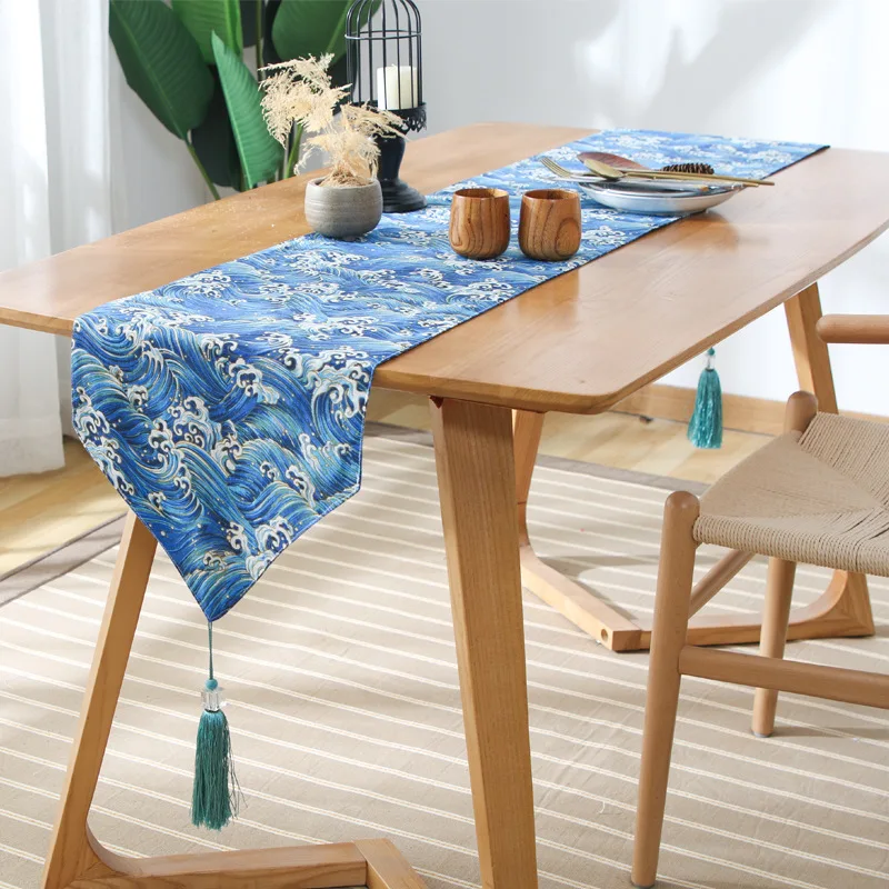 Elegant Table Runner Tablecloth Simple Japanese Style Retro Wedding Decoration Hotel Dining Wave Pattern Table Decor Table Art
Elegant Table Runner Tablecloth Simple Japanese Style Retro Wedding Decoration Hotel Dining Wave Pattern Table Decor Table Art