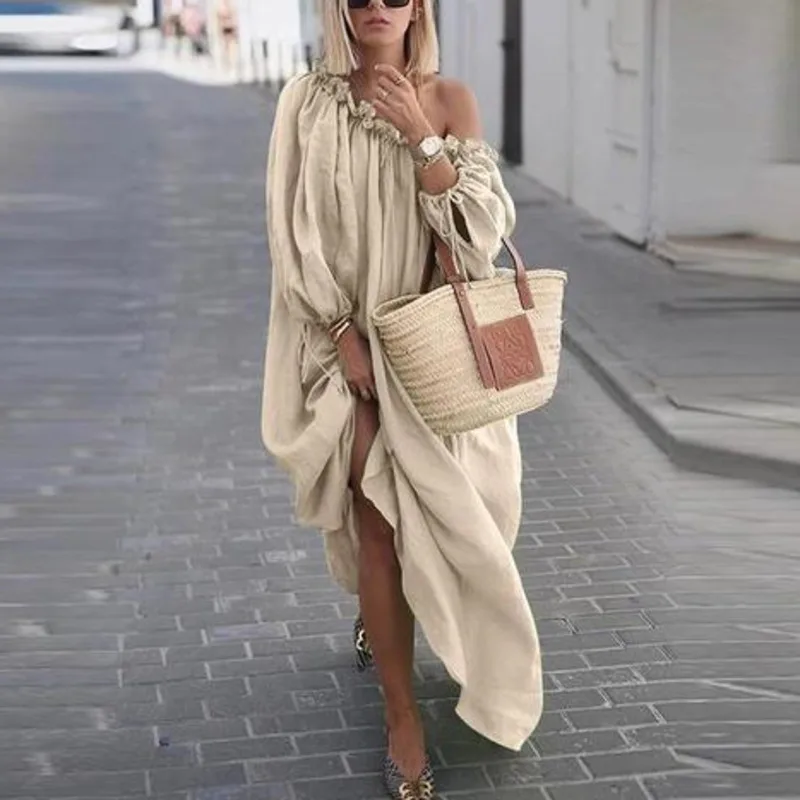 2021 Casual solid size long plus sized beach coverups for women off shoulder freedom dress tunic
2021 Casual solid size long plus sized beach coverups for women off shoulder freedom dress tunic