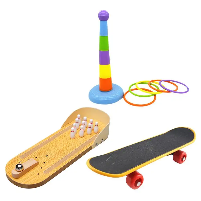 3 Sets Wooden Parrot Intelligence Training Rings Desktop Bowling Skateboard Toys Bird Trick Training Skateboard Educational Toys 
3 Sets Wooden Parrot Intelligence Training Rings Desktop Bowling Skateboard Toys Bird Trick Training Skateboard Educational Toys