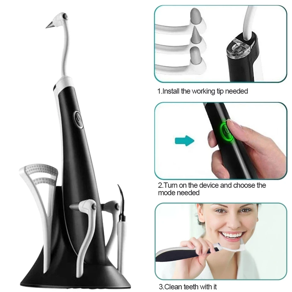 Clean Oral Ultrasonic Tooth Cleaner 5 In 1 Electric Sonic Dental Scaler Calculus Remover Whiten Teeth Stains Tartar Remove Tool
Clean Oral Ultrasonic Tooth Cleaner 5 In 1 Electric Sonic Dental Scaler Calculus Remover Whiten Teeth Stains Tartar Remove Tool